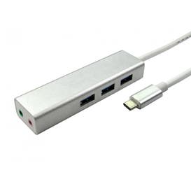 USB Type-C to USB 3.0 3port hub + 2.1CH sound card