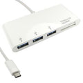 USB Type-C to 3 Port USB Hub & Card Reader
