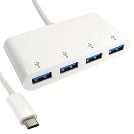 15cm Leaded USB Type-C (M) to 4x USB3.0 Type A (F) Hub