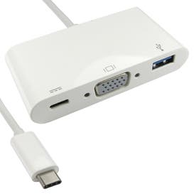 15cm Leaded USB Type-C to VGA & USB Adapter with PD Function