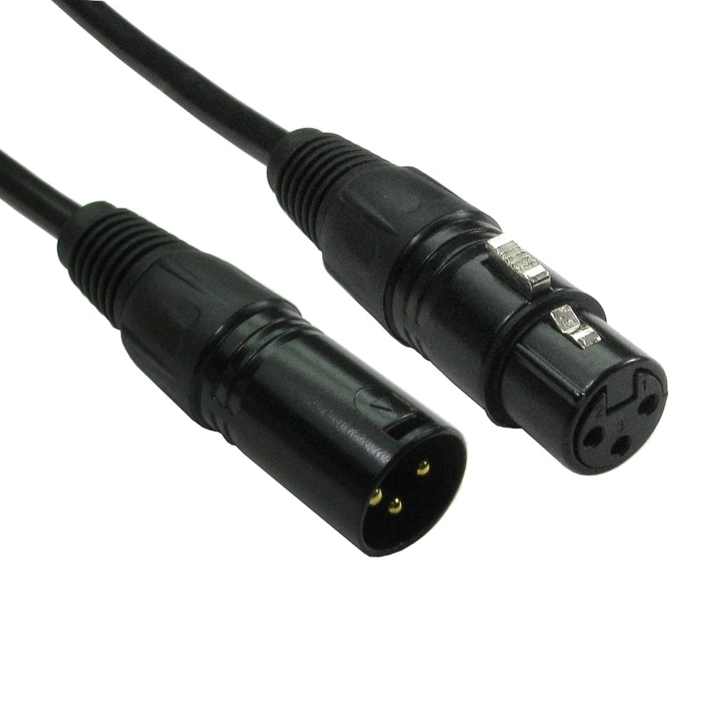 XLR 3 Pin Male to Female Audio Cable Lead (Various Lengths)